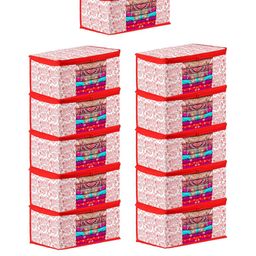 AMAK INC Red Fabric Multi-Utility Wardrobe Organisers-picture-29