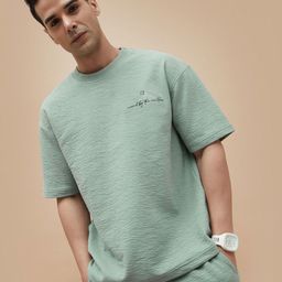 CODE by Lifestyle Men Self Design Round Neck Cotton Relaxed Fit T-shirt-picture-2