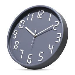 RANDOM Grey & White Printed Contemporary Analogue Wall Clock-image-68