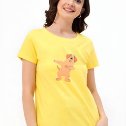 SZN Women Graphic Printed Round Neck Cotton T-shirt-image-105