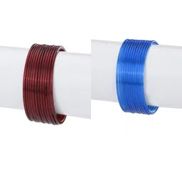 1ST TIME Set Of 24 Maroon Alloy Bangles-picture-6