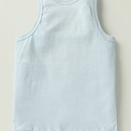 CUCUMBER Sinker Knit Sleeveless Vests With Text Print Pack Of 3 - Light Yellow & Light Blue image 5