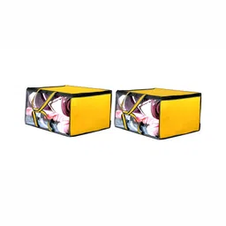 Stylista Yellow & Black 2 Pieces Water Resistant Zippered Multi-Utility Organisers-12