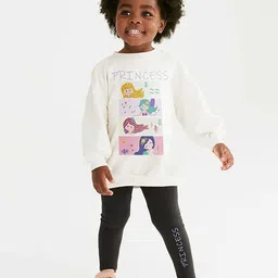 JC SPARKLE Girls Printed Round Neck Sweatshirt With Leggings-picture-32
