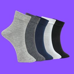 MJE Unisex Pack Of 5 Comfortable Ankle-Length Socks-picture-17