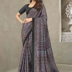 DIVASTRI Ethnic Motifs Silk Blend Saree-picture-58