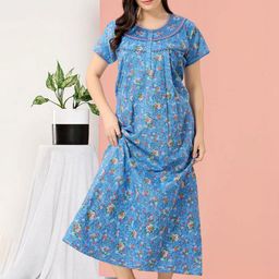 Soulemo Women Floral Printed Maxi Nightdress-image-53