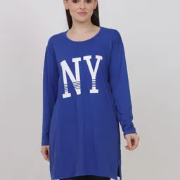 DDASPRATION Women Typography Printed Round Neck Cotton Oversized T-shirt-picture-35