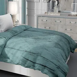 Laying Style Green Printed Double King Duvet Cover-picture-12