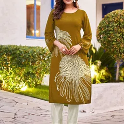 MOJILAA Women Floral Printed Regular Straight Kurta-image-26