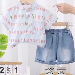 YK Printed Cotton Shirt With Shorts Clothing Set-image-63