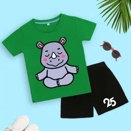 YK Disney Girls Printed Round Neck Pure Cotton T-shirt With Shorts-image-50