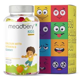 Meadbery Calcium With Vitamin D Gummy Bears - 4 gm Each - 30 Pieces-47