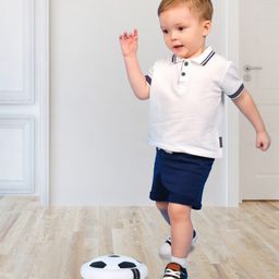 Football Shaped Hover Ball - White-12