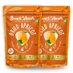 SnackAmor Dried Apricots Pack of 2 - 100 gm Each-26