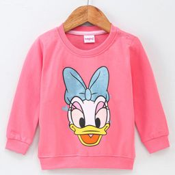 Babyhug Full Sleeves Sweatshirt Daisy Duck Graphic - Pink-image-40