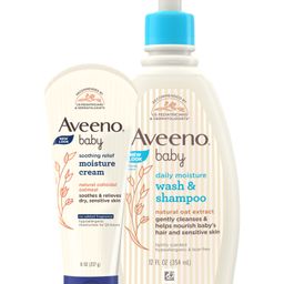 Aveeno Baby Daily Moisturising Bath - 354 ml & Soothing Relief Moisture Cream - 227 g-image-31