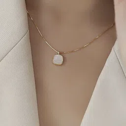 KRENOZ Gold-Plated Stone Studded Pendants-20