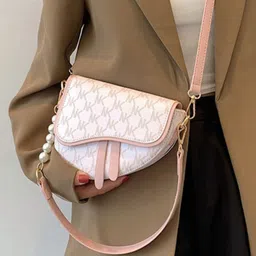 DressBerry Printed PU Structured Sling Bag-58