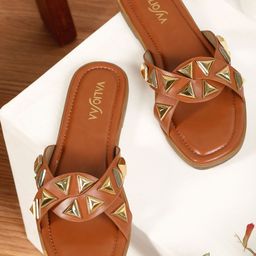 VALIOSAA Women Embellished Open Toe Flats-picture-13