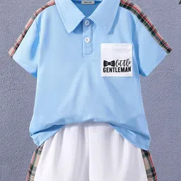 INCLUD Boys Polo Collar T-shirt With Shorts-image-38