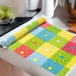 REVEXO Yellow & Green Printed Water-Resistant Shelf Liner-15