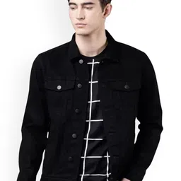 SZN Men Solid Denim Jacket-36