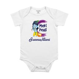 FFLIRTYGO Infants Janmashtami Printed Cotton Round Neck Bodysuit-image-100