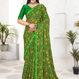 Anouk Rustic Floral Pure Chiffon Saree-image-31