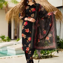 URMIR FASHION Women Floral Printed Regular Kurta with Trousers & With Dupatta-picture-16