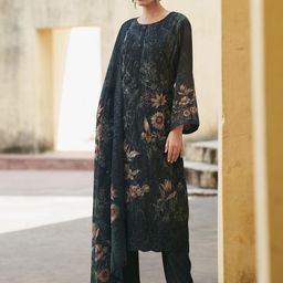 Stylee LIFESTYLE Embroidered Organza Unstitched Dress Material-image-20