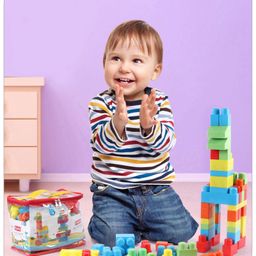 Babyhug Mega Brix Stack & Fix Set Multicolor - 80 Pieces image 2