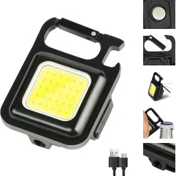 Keychain Led Light with Bottle Opener, Magnetic Base Mini Cob 1000 lumens LED LED Front Light-5