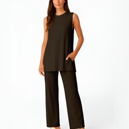 Moomaya Womens Tank Top And Pants Co-ord Set-picture-6
