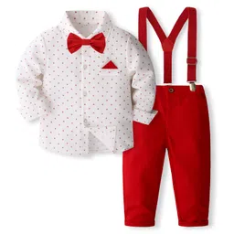StyleCast x Revolte Boys Printed Pure Cotton Shirt With Trousers And Suspenders-image-32