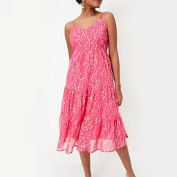 Max x Kalki  Women Foil Printed Tiered Dress-picture-16