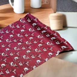 REVEXO Maroon & White Printed Water-Resistant Shelf Liner-image-19