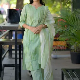 DIVASTRI Women Printed Regular Kurta with Trousers & With Dupatta-11