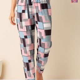 ETC Women Pack Of 2 Printed Mid-Rise Straight Lounge Pants-picture-34