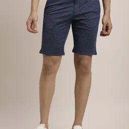 Turtle Men Printed Mid Rise Relaxed Fit Blue Shorts-image-27