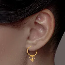C KRISHNIAH CHETTY JEWELLERS PVT LTD Women 22KT Gold Tribal-Inspired Earrings - 5.83 g-picture-37