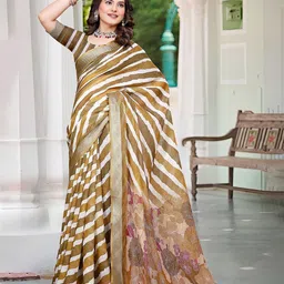 Anouk Floral Linen Blend Saree-image-62
