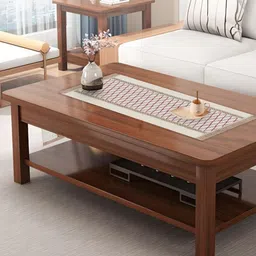 TANLOOMS White & Beige Quirky Table Runner-30