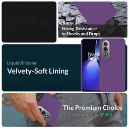 SPRIG Shock Proof OnePlus Nord CE 4 Liquid Silicone Back Case image 3