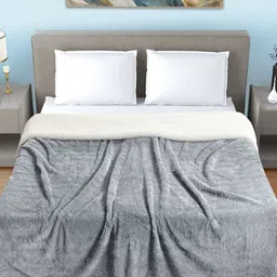 FABINALIV Grey Woollen Mild Winter 600 GSM Double Bed Comforter-image-82