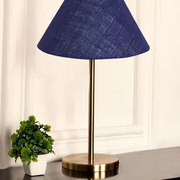Aura Blue Metal Traditional Frusturical Shaped Table Lamp-picture-27