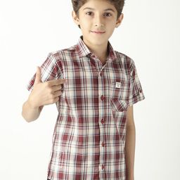 BEARSOUL Boys Cotton Checked Regular Fit Shirt-image-47