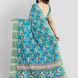 J 6 DESIGNER Floral Block Print Saree With Blouse Piece-picture-41