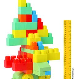 Babyhug Mega Brix Stack & Fix Set Multicolor - 80 Pieces image 3