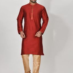 RANAK Men Flared Sleeves Thread Work Kurta-picture-35